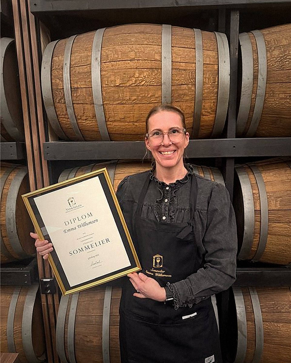 Emma, utbildad sommelier